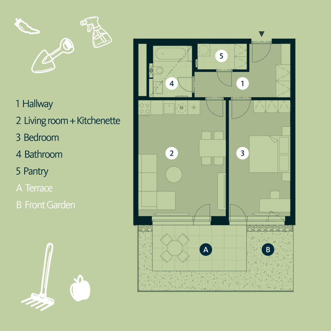 apartment for gardeners