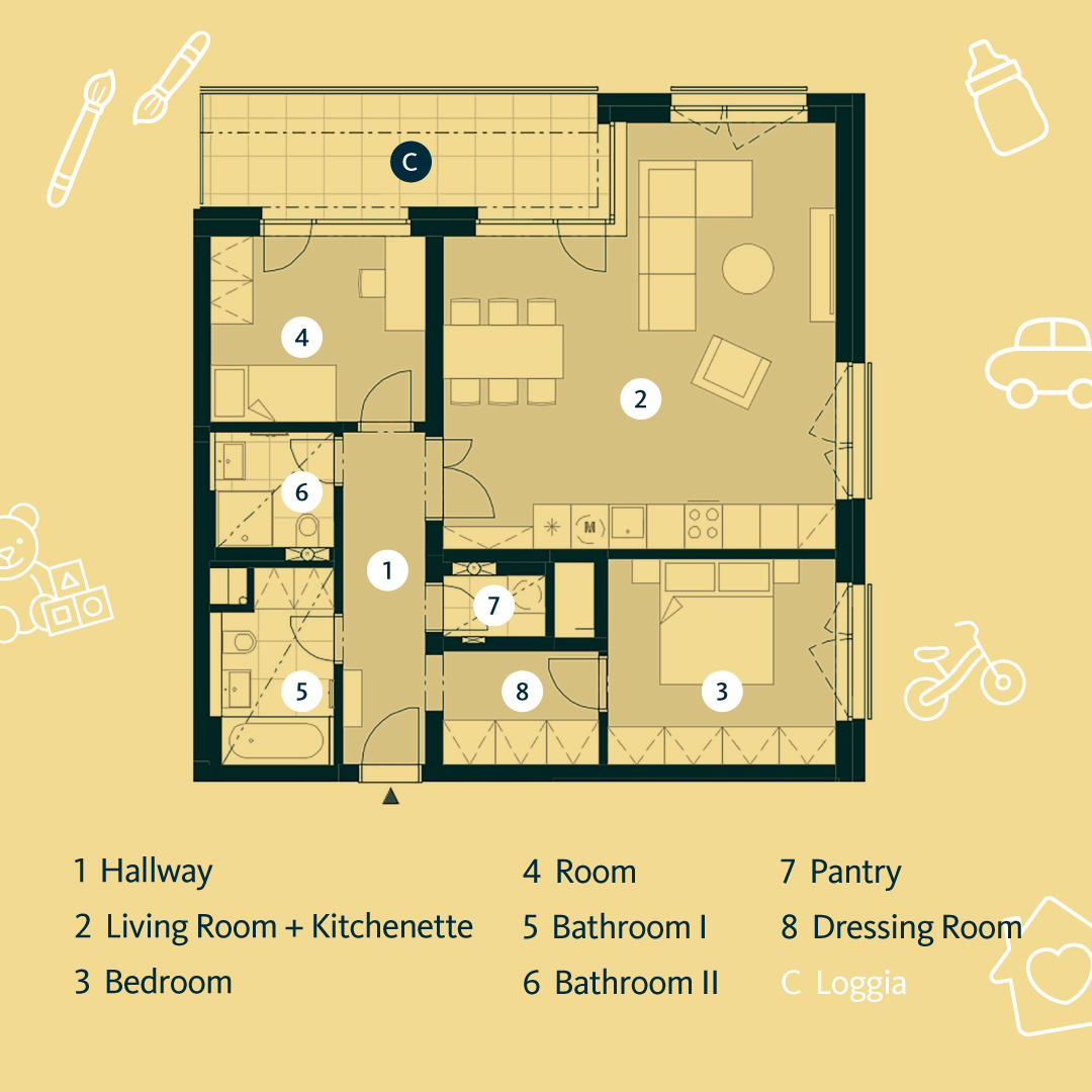 Family apartment in Morizz